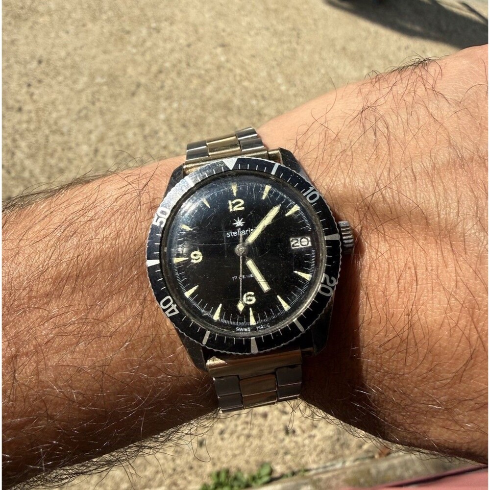 Vintage Stellaris SWISS MOVEMENT skindiver diver